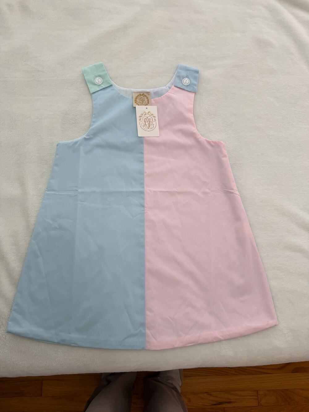 Beaufort Bonnet Company Katie Anne Color Block Jumper Pink Blue Size 8 NWT